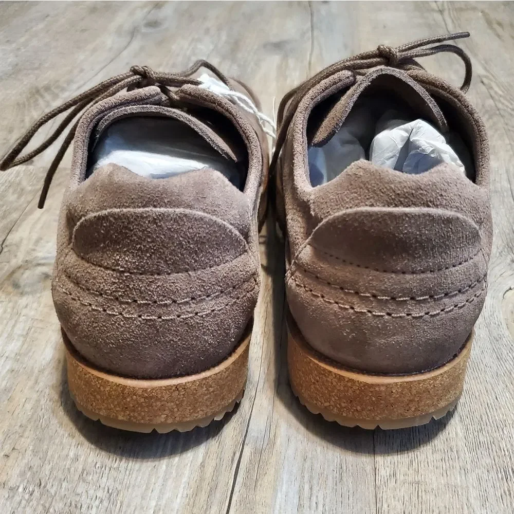 Birkenstock New with Box Honnef Low Gray Taupe Suede Leather Regular Size 39 - Picture 5 of 8